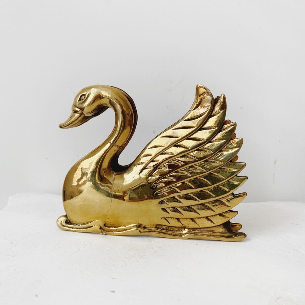 brass swan door knocker